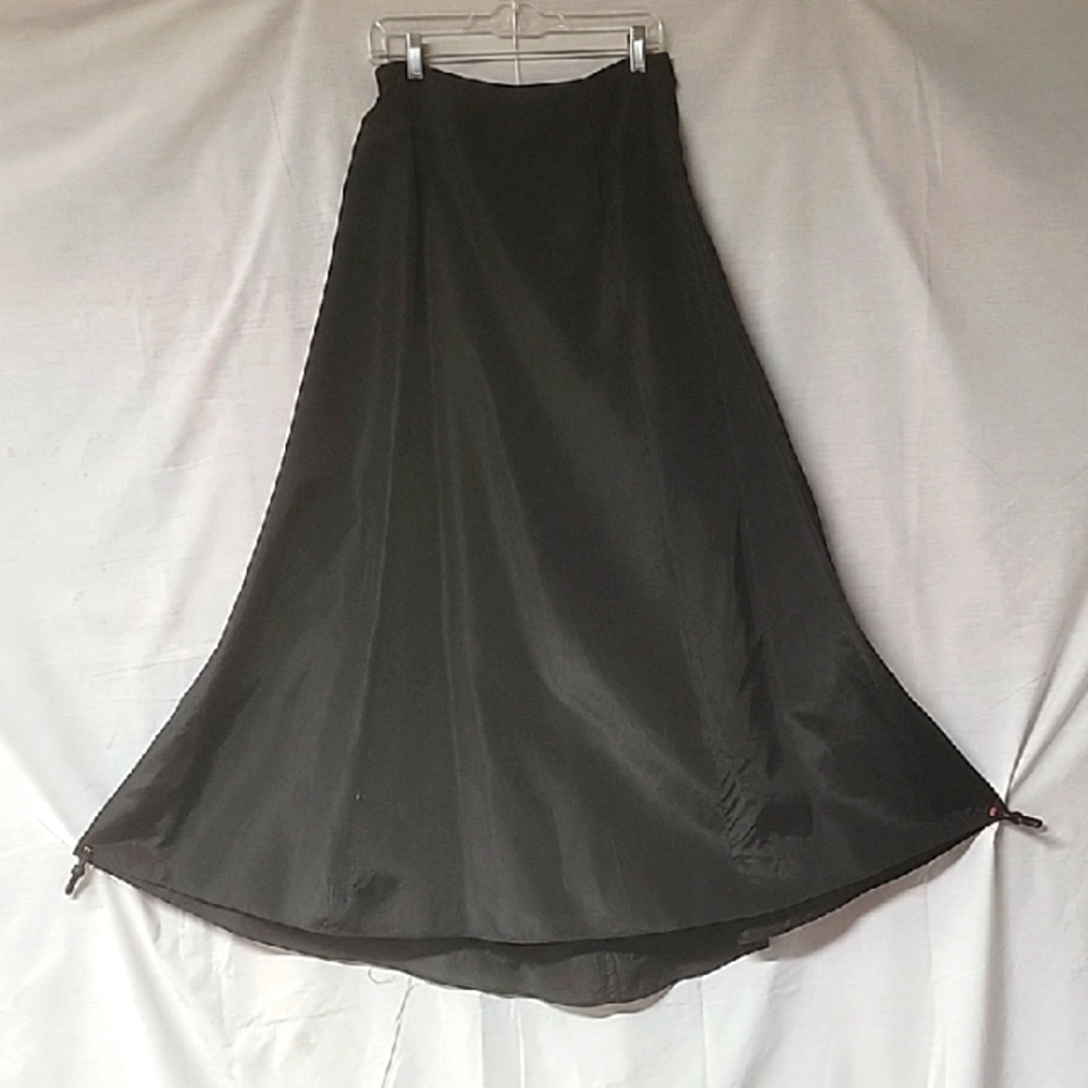 Black Taffeta Maxi Skirt - Vintage Scott McClintock